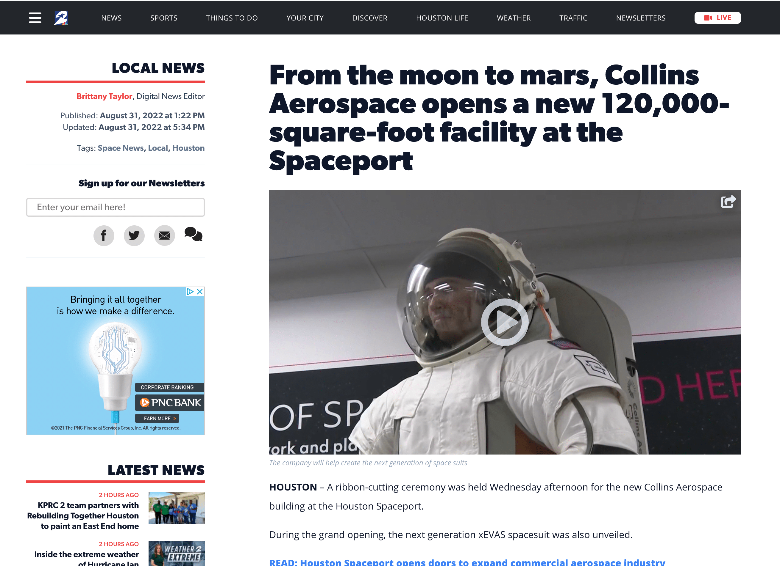 From the moon to mars, Collins Aerospace opens a new 120,000-square-foot facility at the Spaceport
