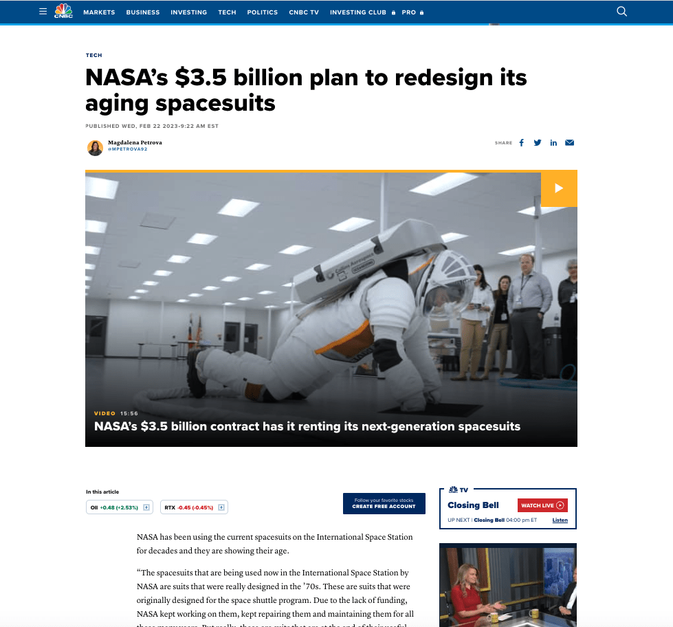 NASA’s $3.5 billion plan to redesign its aging spacesuits