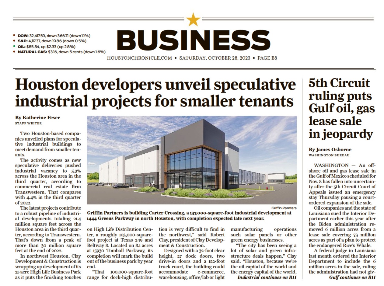 Houston developers unveil industrial projects targeting smaller tenants